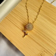 Collar de Girasol rotatorio con tallo